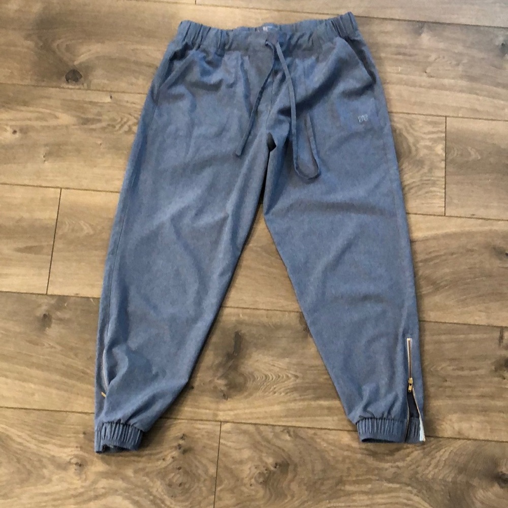Albion Jetsetter ankle jogger pant with gold zippers